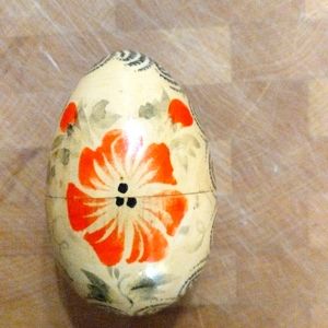 Antique German Wooden Easter Egg